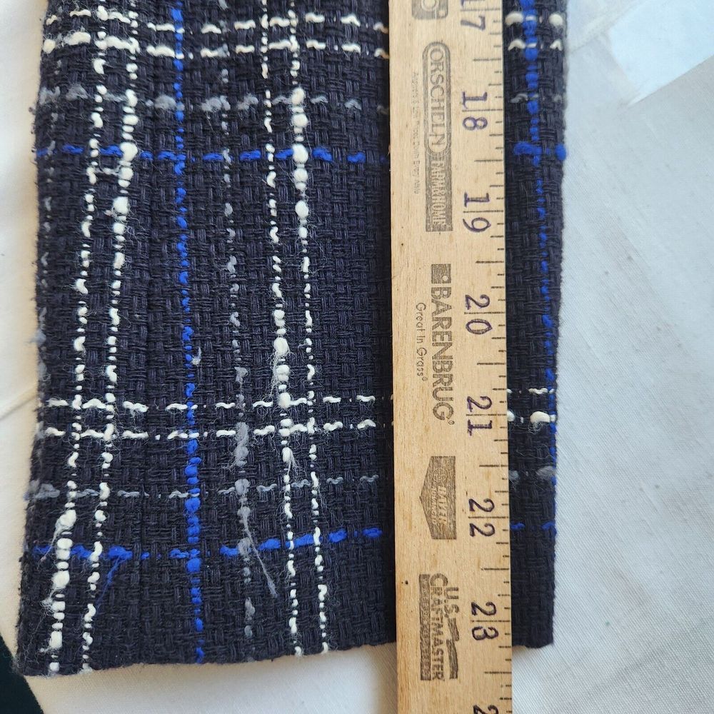 Nine & Company Womens Size 10 Casual Zippered Blazer Blue Plaid Lined Vintage - Picture 4 of 7